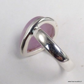 Bague Kunzite naturelle goutte taille 52 – Argent 925