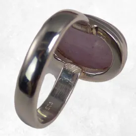 Bague Kunzite authentique nacrée taille 58 - Bagues pierres naturelles