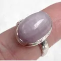 Bague Kunzite authentique nacrée taille 58 - Bagues pierres naturelles