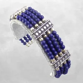 Bracelet tibétain imitation de Lapis Lazuli - Bracelets tibétains bouddhistes