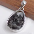 Pendentif Pierre de Lune et Tourmaline brut poli - Bijoux en Pierre de lune
