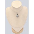 Pendentif premium Pierre de Lune et Tourmaline ovale argent 925