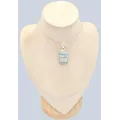 Pendentif Scheelite bleue rectangulaire - Authentique - Bijoux en Scheelite