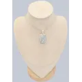 Pendentif Scheelite bleue véritable rectangulaire - Bijoux en Scheelite