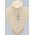 Pendentif Scheelite bleue véritable rectangulaire allongé - Bijoux en Scheelite