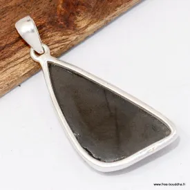 Pendentif Shungite Élite brute origine Carélie forme libre - Pendentifs pierres naturelles