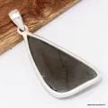 Pendentif Shungite Élite brute origine Carélie forme libre - Pendentifs pierres naturelles