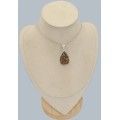 Pendentif Pyrite dorée, pierre de vitalité – Argent 925 artisanal