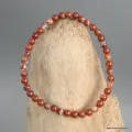 Bracelet Jaspe rouge authentique, perles 4 mm - Bracelet en perles et Pierres naturelles