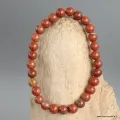 Bracelet Jaspe rouge authentique, perles naturelles 6 mm - Bracelet en perles et Pierres naturelles