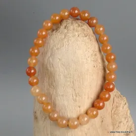 Bracelet Aventurine orange grade A, perles naturelles 6 mm - Bracelet en perles et Pierres naturelles