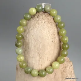 Bracelet Jade Vert du Canada, perles naturelles 8 mm - Bracelet en perles et Pierres naturelles