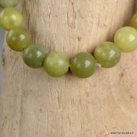 Bracelet Jade Vert du Canada, perles naturelles 8 mm - Bracelet en perles et Pierres naturelles