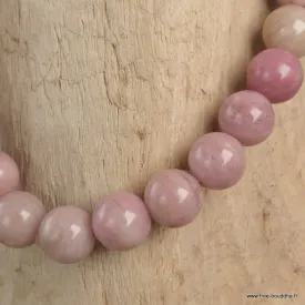 Bracelet Rhodonite australienne grade A, perles 6 mm - Bracelet en perles et Pierres naturelles