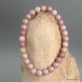 Bracelet Rhodonite australienne grade A, perles 6 mm - Bracelet en perles et Pierres naturelles