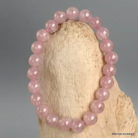Bracelet Quartz Fraise Hématoïde, perles 8mm, grade A - Bracelet en perles et Pierres naturelles