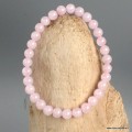 Bracelet Quartz Rose naturel, perles 6mm, grade AB - Bracelet en perles et Pierres naturelles