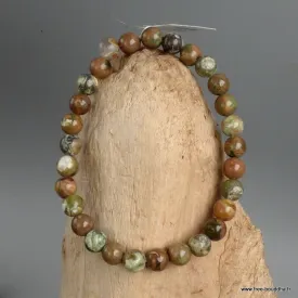 Bracelet Rhyolite authentique, perles 6/7 mm grade A - Bracelet en perles et Pierres naturelles