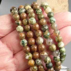 Bracelet Rhyolite authentique, perles 6/7 mm grade A - Bracelet en perles et Pierres naturelles