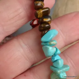 Bracelet 7 chakras, perles baroques authentiques - Bracelet en perles et Pierres naturelles