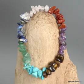 Bracelet 7 chakras, perles baroques authentiques - Bracelet en perles et Pierres naturelles