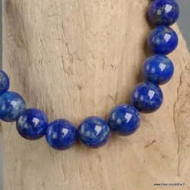 Bracelet Lapis lazuli grade AAA, 25 pierres authentiques - Bracelet en perles et Pierres naturelles