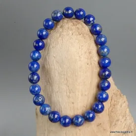 Bracelet Lapis lazuli grade AAA, 25 pierres authentiques - Bracelet en perles et Pierres naturelles