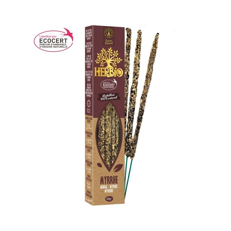 Encens Myrrh Herbio smudge, 20 gr, Ecocert bio - Encens tibétains, accessoires