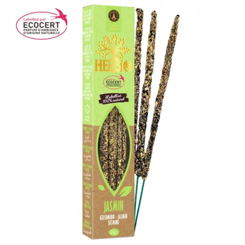 Encens Jasmin bio Ecocert, Herbio smudge, 20 gr - Encens tibétains, accessoires
