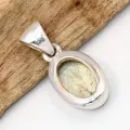 Pendentif Verre de Lybie facetté ovale certifié authentique - Pendentifs pierres naturelles