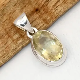 Pendentif Verre de Lybie facetté ovale certifié authentique - Pendentifs pierres naturelles