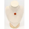Pendentif Cornaline cabochon forme carrée - Pendentifs pierres naturelles