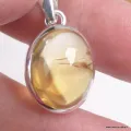 Pendentif Citrine naturelle cabochon forme ovale - Pendentifs pierres naturelles