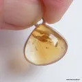 Pendentif Citrine naturelle cabochon forme libre - Pendentifs pierres naturelles