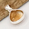 Pendentif Citrine naturelle cabochon forme libre - Pendentifs pierres naturelles