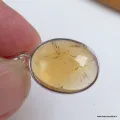 Pendentif ovale Citrine naturelle cabochon - Pendentifs pierres naturelles