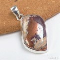 Pendentif Cuivre sur Agate forme libre – Argent 925 authentique