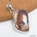 Rare Pendentif Cuivre sur Agate forme libre - Bijoux en Cuivre sur Agate