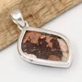 Rare Pendentif Cuivre sur Agate forme libre - Bijoux en Cuivre sur Agate