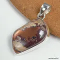 Rare Pendentif Cuivre sur Agate forme libre - Bijoux en Cuivre sur Agate