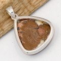 Pendentif goutte Cuivre sur Agate – Pièce unique en argent 925
