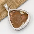 Gros Pendentif Cuivre sur Agate forme goutte - Bijoux en Cuivre sur Agate