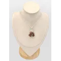 Gros Pendentif Cuivre sur Agate forme goutte - Bijoux en Cuivre sur Agate
