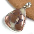 Gros Pendentif Cuivre sur Agate forme goutte - Bijoux en Cuivre sur Agate