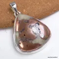 Gros Pendentif Cuivre sur Agate forme goutte - Bijoux en Cuivre sur Agate