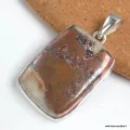 Pendentif Cuivre sur Agate rectangulaire 22 gr - Bijoux en Cuivre sur Agate