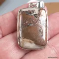 Pendentif Cuivre sur Agate rectangulaire 22 gr - Bijoux en Cuivre sur Agate