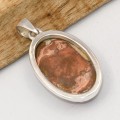 Pendentif ovale Cuivre sur Agate – Argent 925, pièce de 22 g