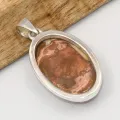 Rare Pendentif Cuivre sur Agate ovale 22 gr - Bijoux en Cuivre sur Agate