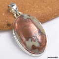 Pendentif ovale Cuivre sur Agate – Argent 925, pièce de 22 g